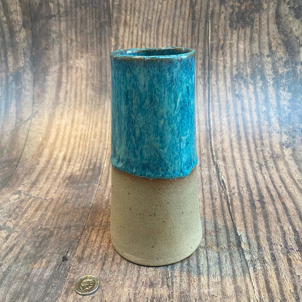 Half Naked Turquoise Ceramic Vase