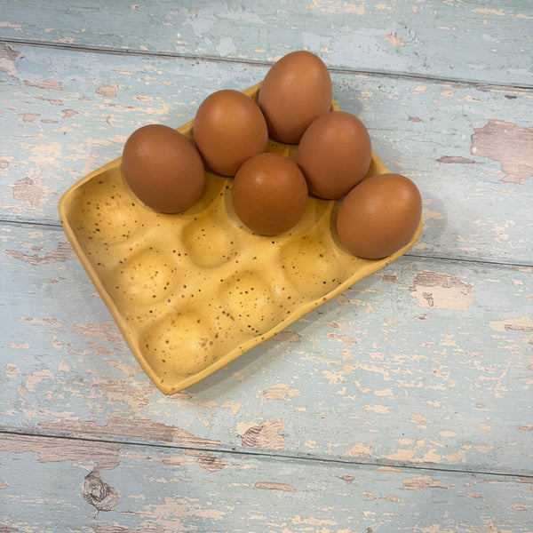 Yellow Egg Tray, Holds 12 Eggs