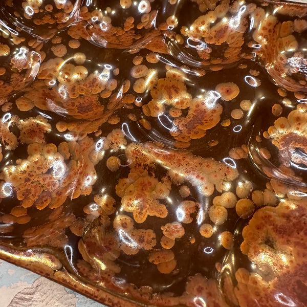 Ceramic Copper Egg Tray, Holds 6 Eggs