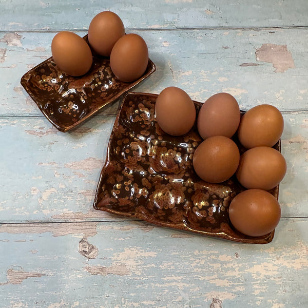 Copper Egg Tray, Holds 12 Eggs