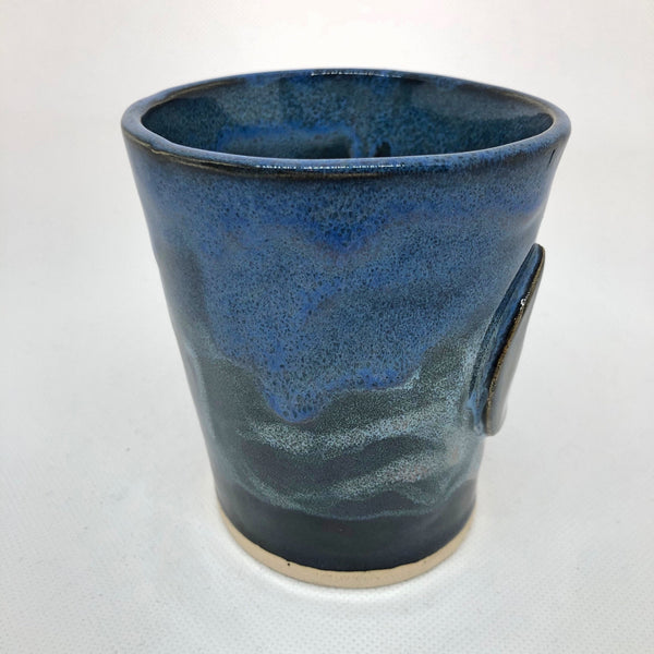 Large Blue Ceramic Moon Mug