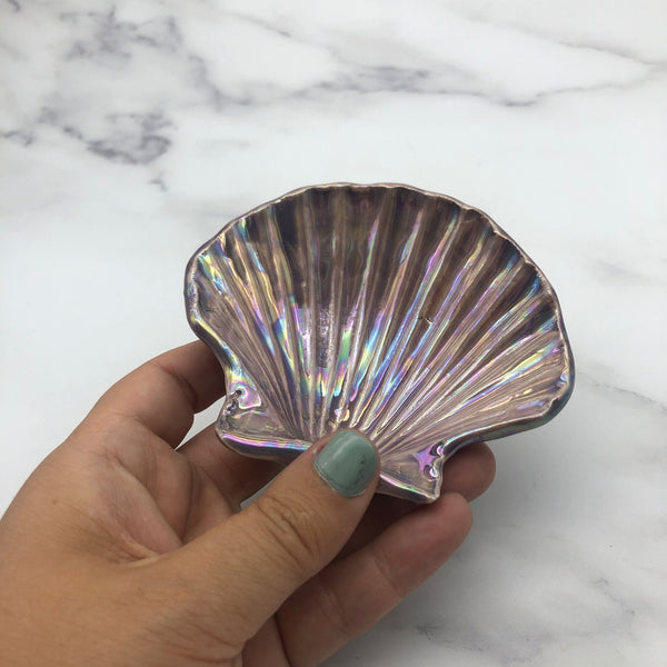Purple Jewellery Sea Shell Dish
