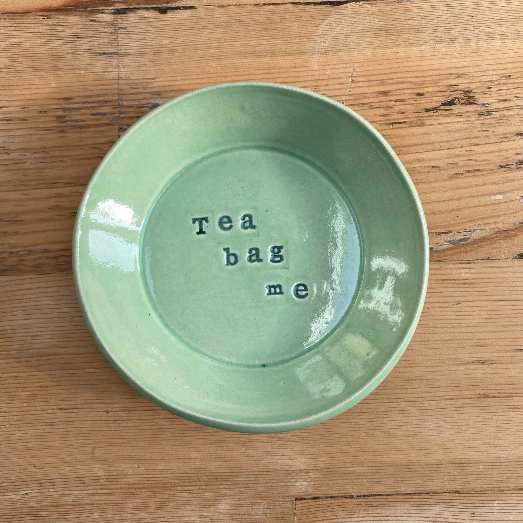 Green Ceramic Tea Bag Dish
