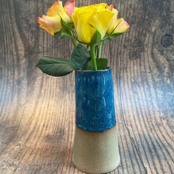 Half Naked Blue Ceramic Vase