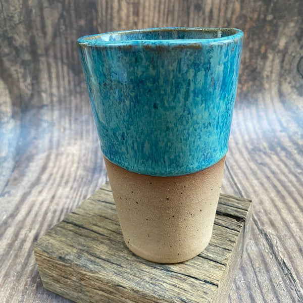 Half Naked Turquoise Ceramic Tumbler