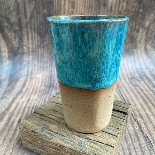 Half Naked Turquoise Ceramic Tumbler